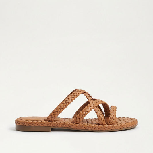 Isla | Women Summer Tan Woven Flat Sandal