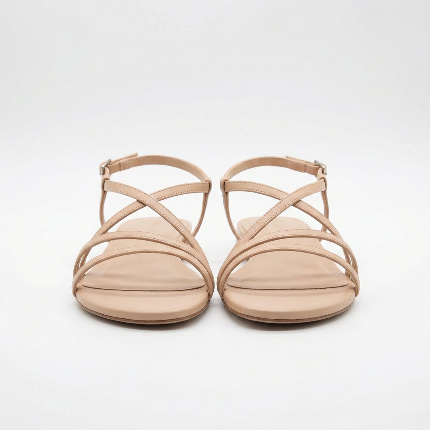 Aria | Women Summer Strappy Flat Sandal in Nude Beige