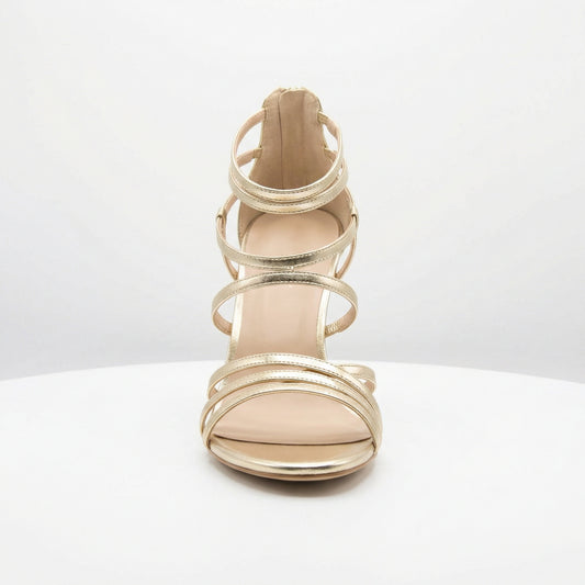 Celeste | Women Summer Gold Strappy Heeled Sandal