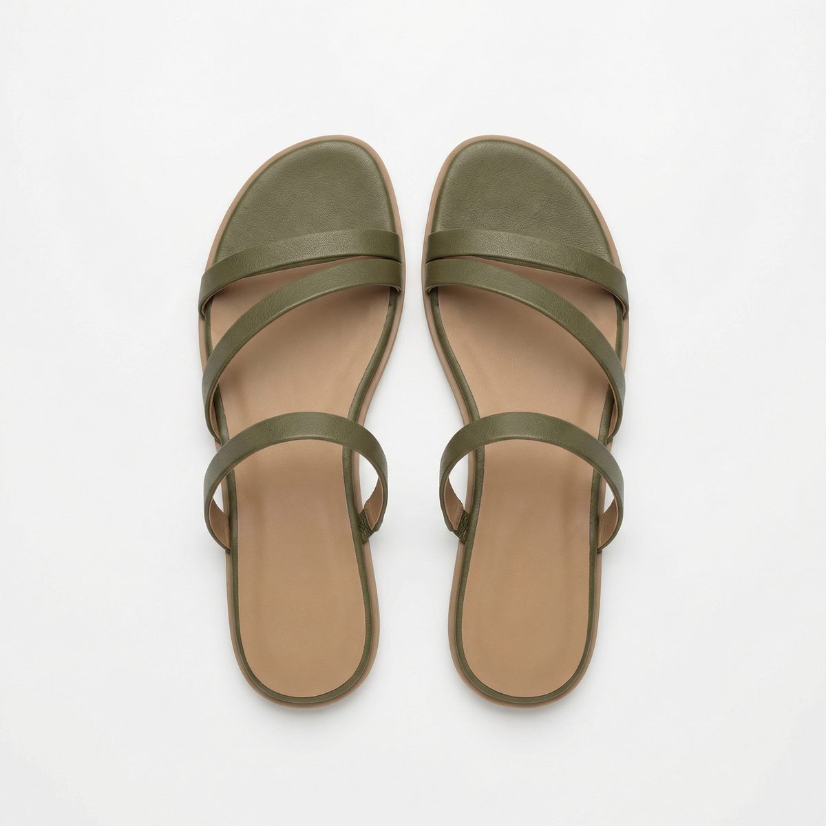 Sage | Women Summer Olive Green Flat Sandal