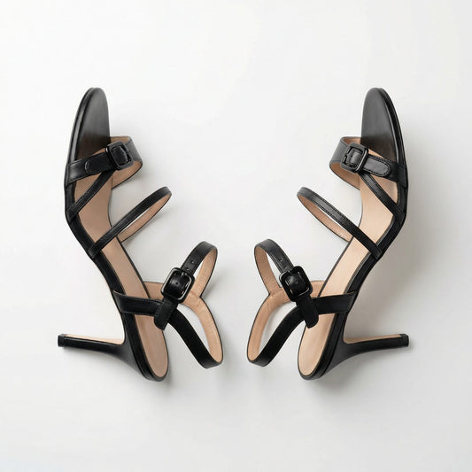 Zara | Women Summer Black Heeled Strappy Sandal