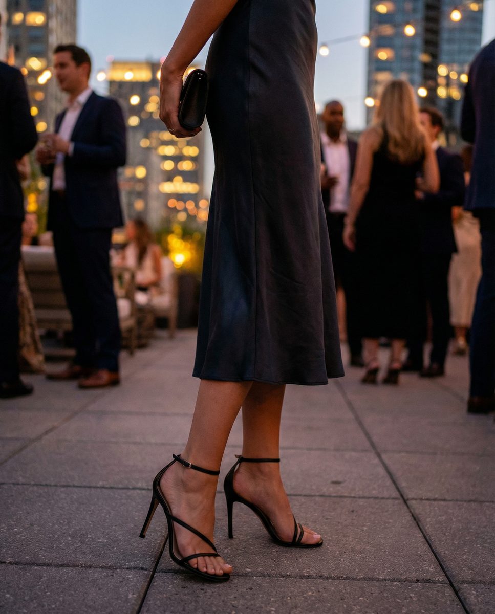 Zara | Women Summer Black Heeled Strappy Sandal
