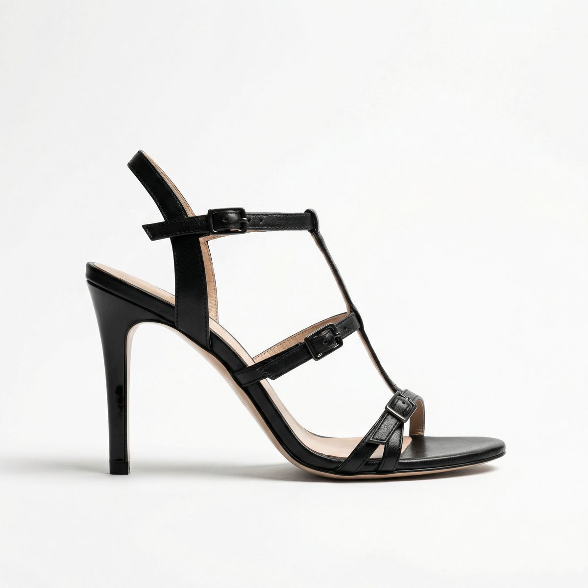 Zara | Women Summer Black Heeled Strappy Sandal